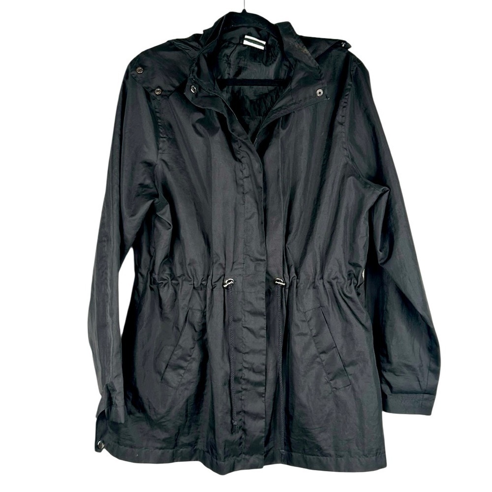 Capelli New York Black Lightweight Outdoors Jacket with‎ Hoodie Size Large